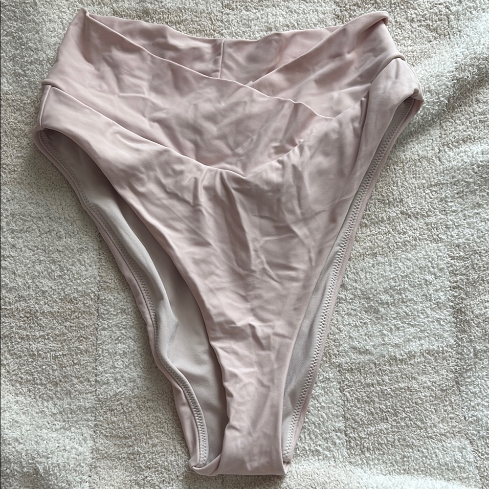 High-Waisted Pink Bikini Bottom